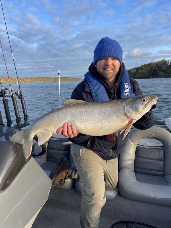 Fat fall lake trout on the lower Niagara River