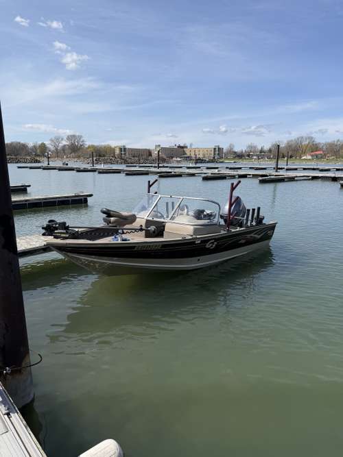 Our trolling boat set up and ready for a day on the water